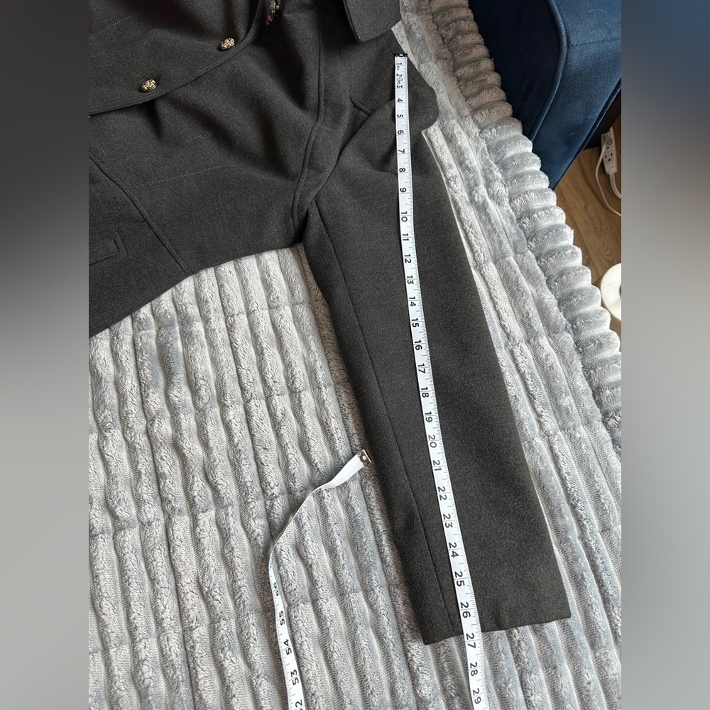 Jessica Simpson Dark Grey Lined Military Mid length Coat - Picture 10 of 10